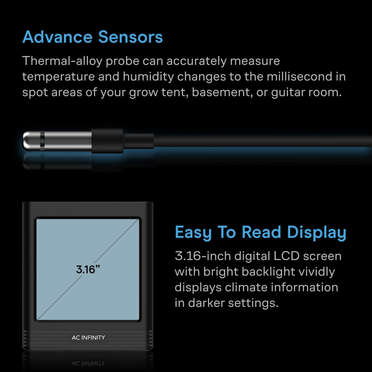 AC Infinity Cloudcom B Series Smart Thermo-Hygrometer
