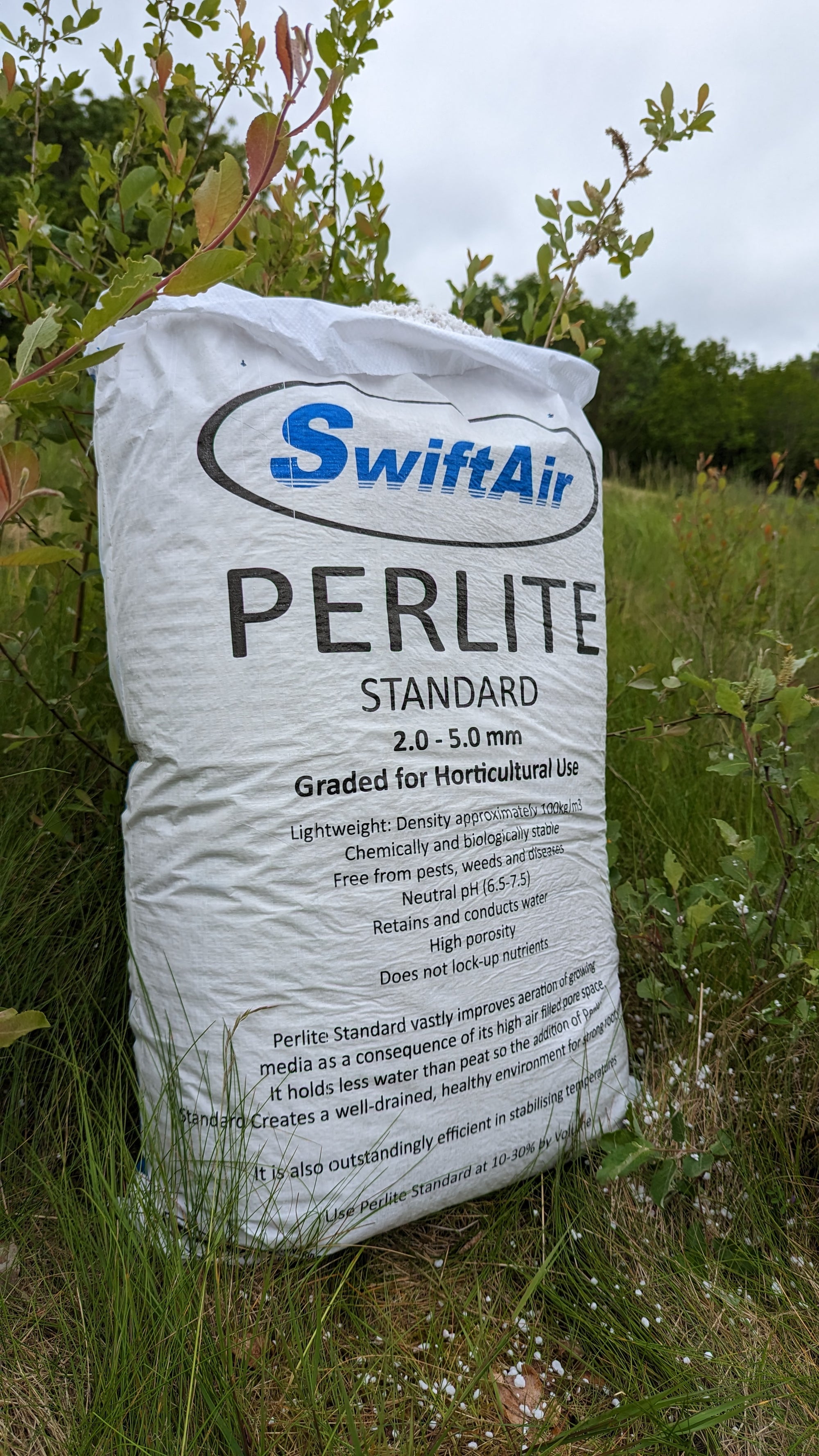 Perlite (Standard Grade) 2-5mm 5 litre, 10 litre, 25 litre, 50 litre and 100L Bag