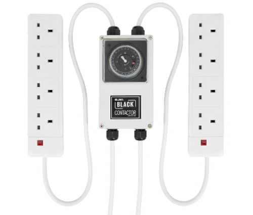 Lumii Black Timer Contactor 4 or 8 Way