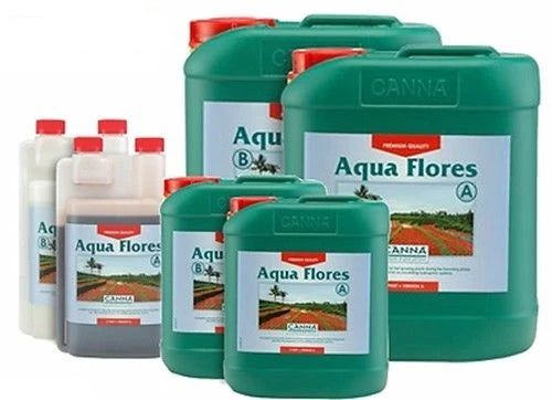 Canna Aqua Flores A+B Flower Bloom Plant Nutrients Hydroponics 1, 5 & 10 Litre