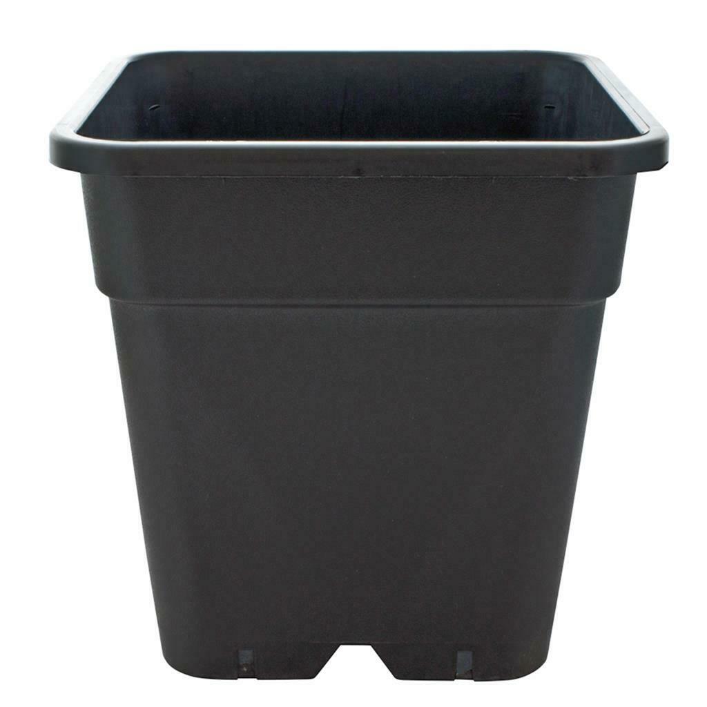Square Black Pots 0.7, 1.5, 2, 3, 5.7, 11, 12, 18, 25 L