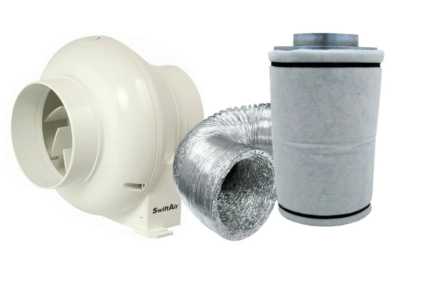 4 Inch Inline Fan Carbon Filter Combo Ventilation Kit - Mars Hydro