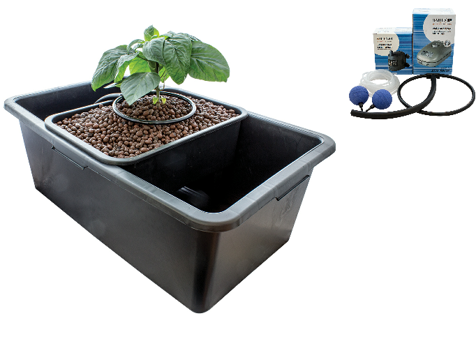 Brummie Bubbler Kit DWC Drip System Huge Plant 80L Tank 16.5L Pot x 2 Hydroponic