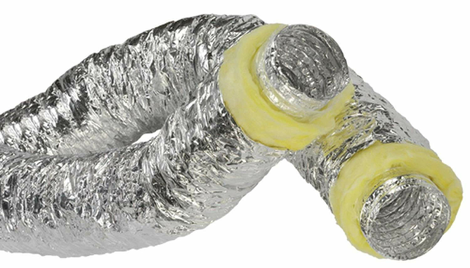 Hydroponics Grow Room Flexible Acoustic Insulated Ducting 4" 5" 6" 8" 10" 12"