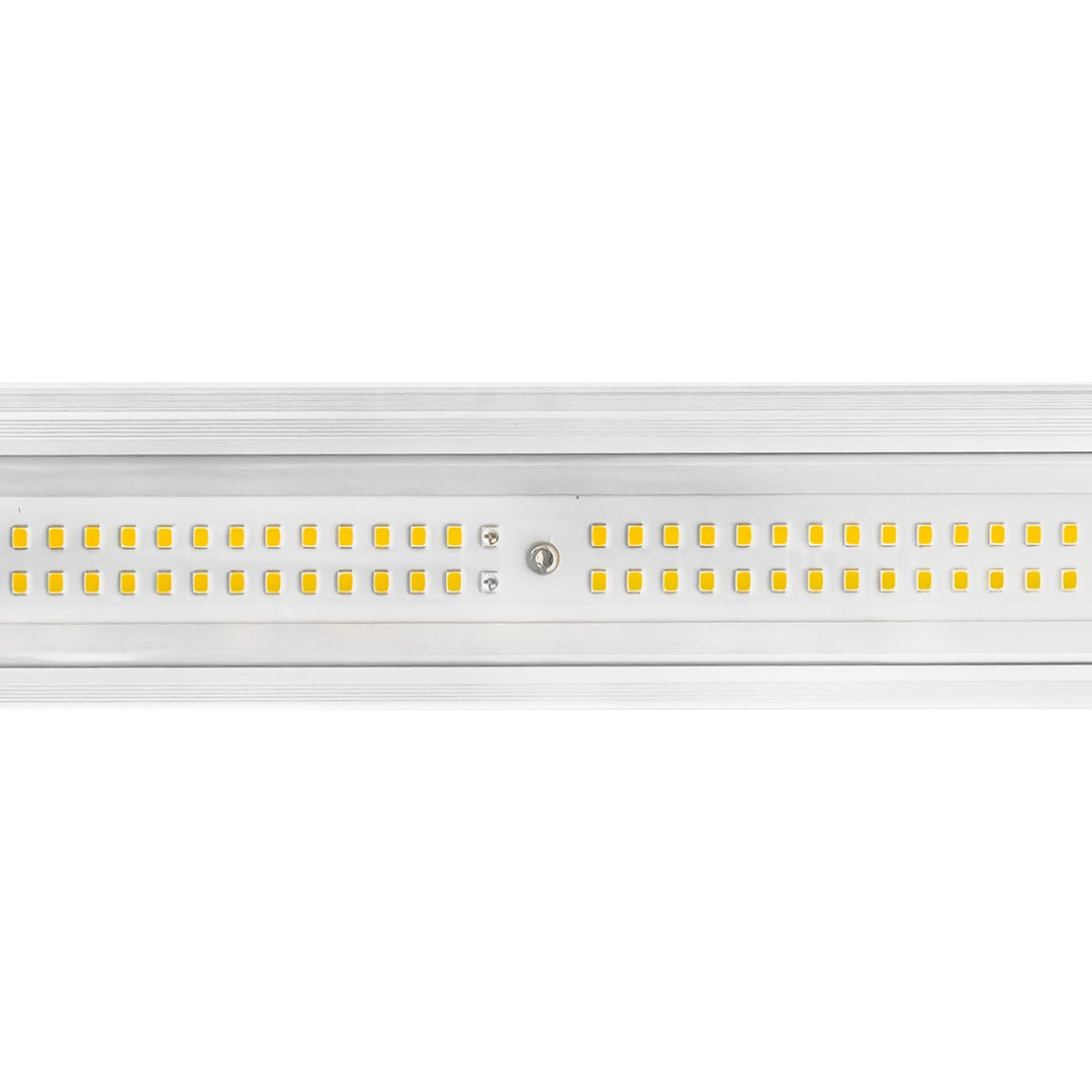 Omega 720W Plus LED grow light – angled view lit