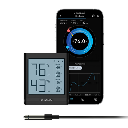 AC Infinity Cloudcom B Series Smart Thermo-Hygrometer – B1 – External Sensor