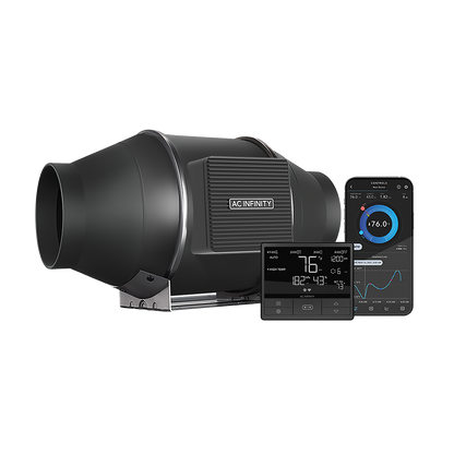 AC Infinity Cloudline PRO T Series Inline Fan with Controller 69 PRO – 100mm (4")