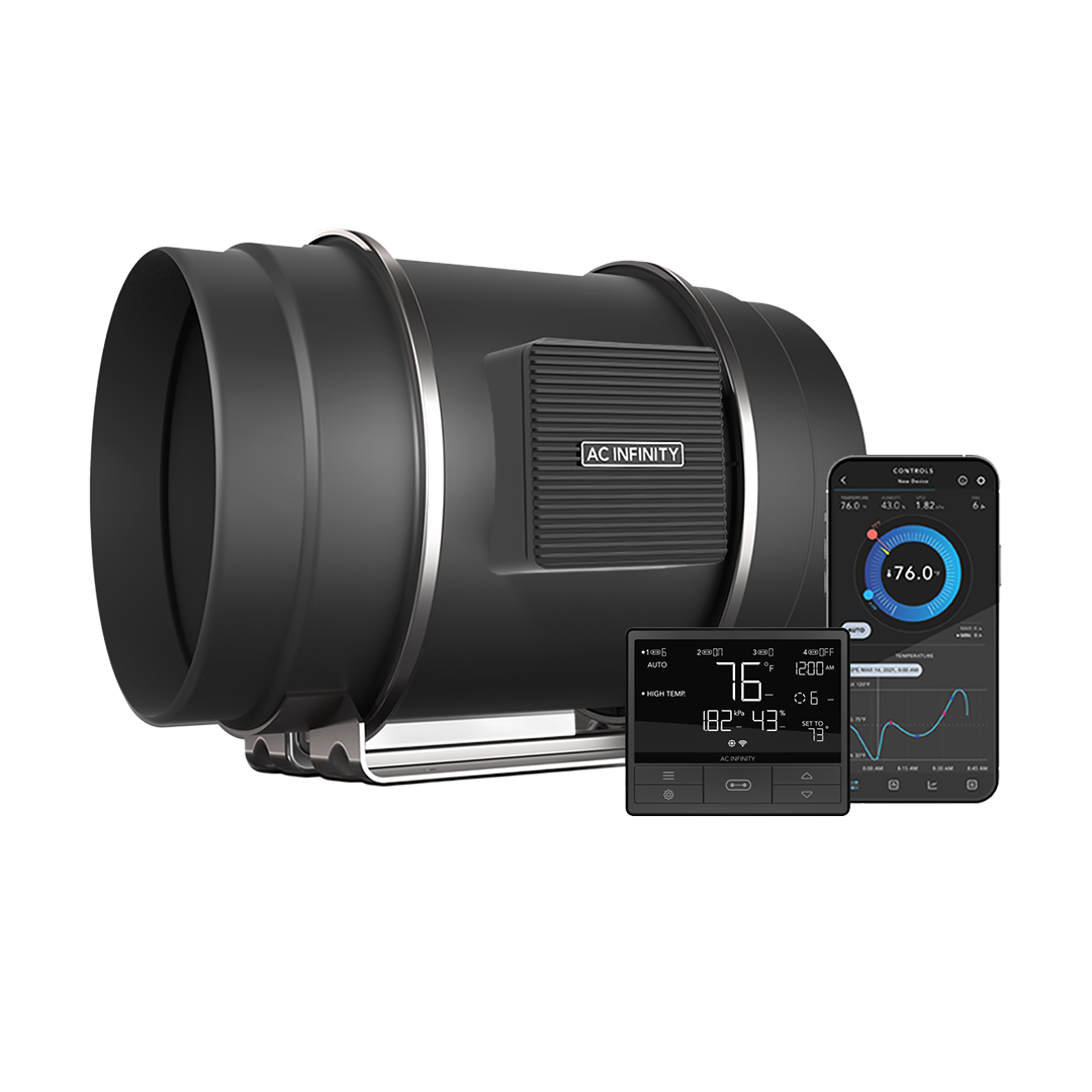 AC Infinity Cloudline PRO T Series Inline Fan with Controller 69 PRO – 200mm (8")
