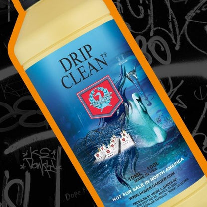 House & Garden Drip Clean label close-up