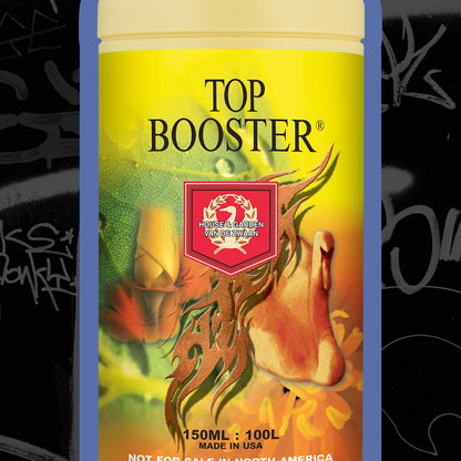 House & Garden Top Booster label close-up