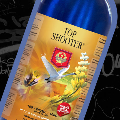 House & Garden Top Shooter label close-up