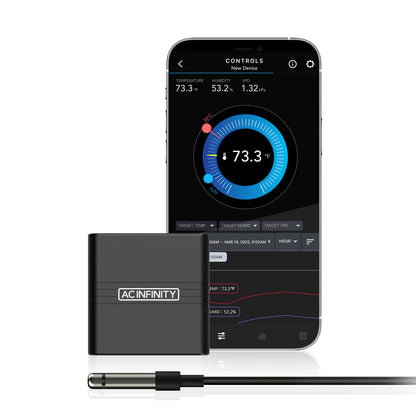 AC Infinity Cloudcom A Series Smart MINI Thermo-Hygrometer – A1 – External Sensor