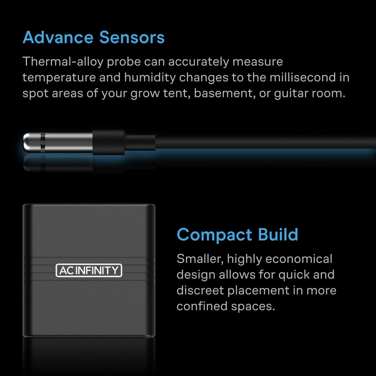 AC Infinity Cloudcom A Series Smart MINI Thermo-Hygrometer