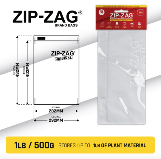 ZipZag Super tough Resealable Smell Proof Bags