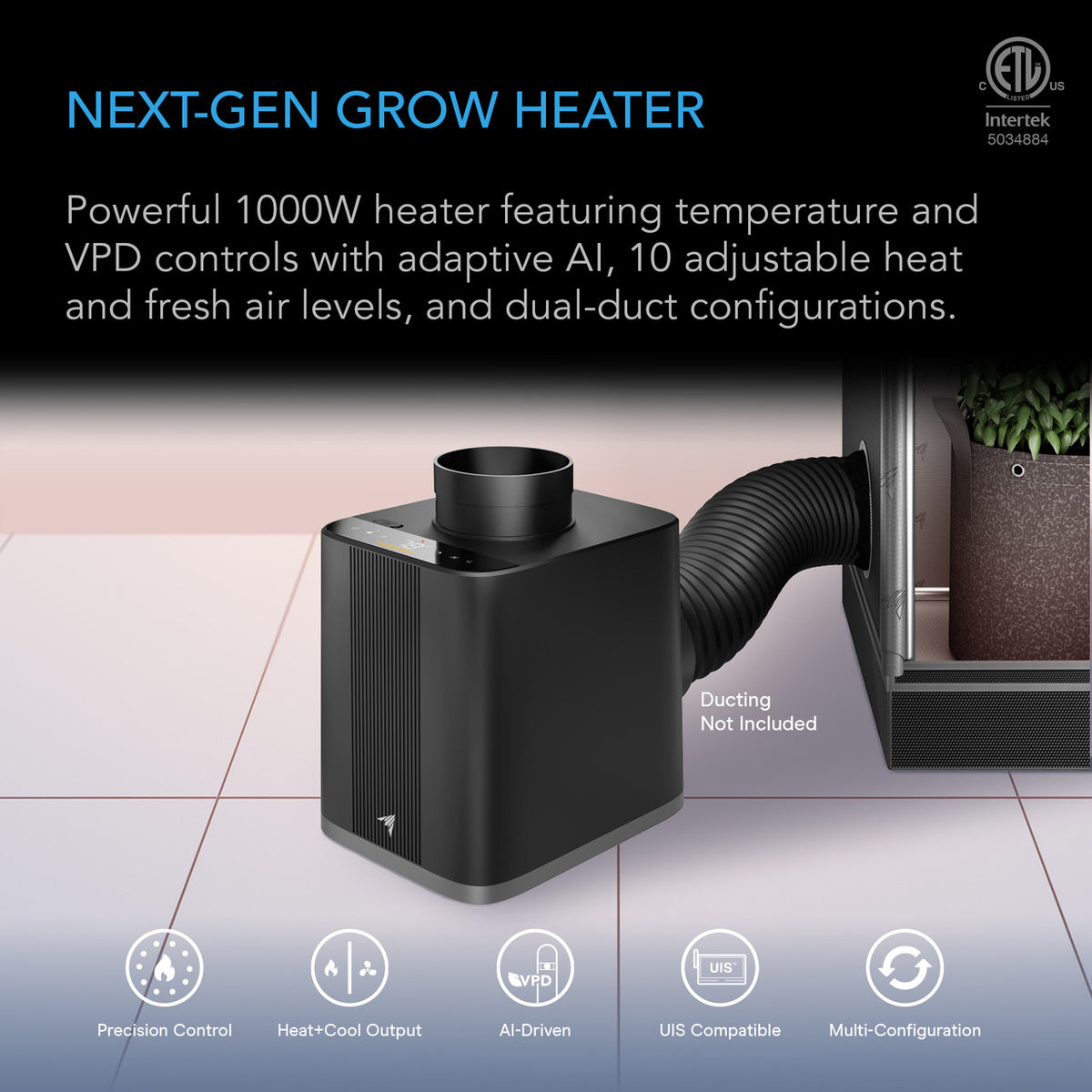 AC Infinity ThermoForge T7 1000W Smart Heater