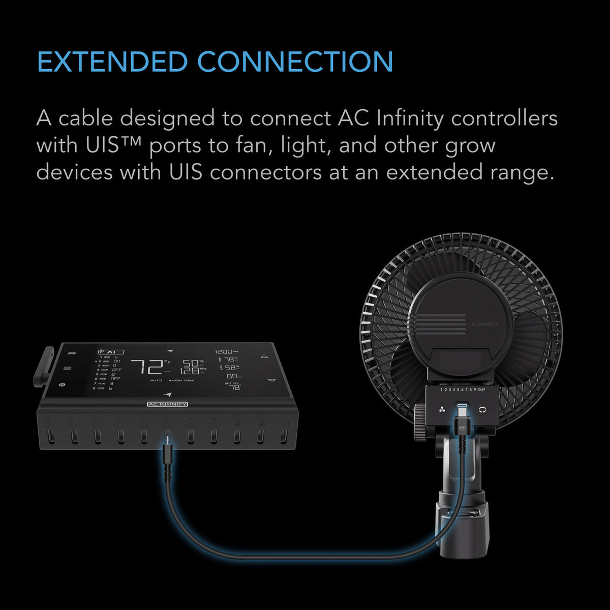 AC Infinity UIS Male to Male Controller Cable (10 ft)