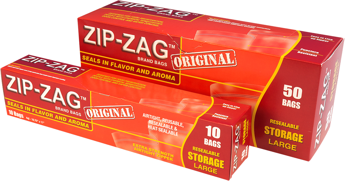 ZipZag Super tough Resealable Smell Proof Bags