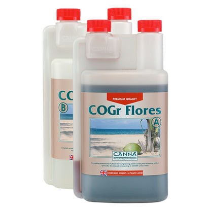 CANNA COGr Flores A&B 1 litre set, Part A and Part B