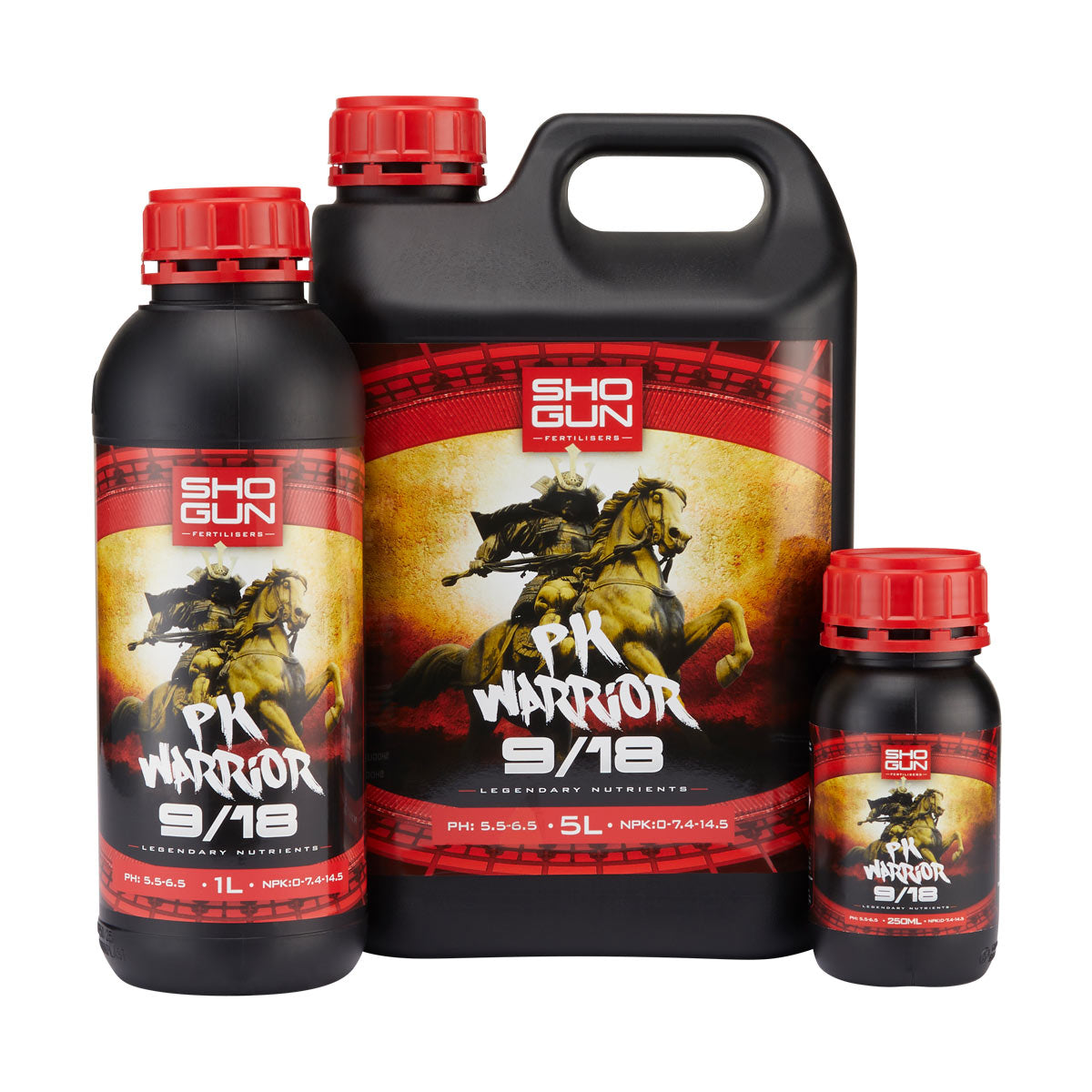 Shogun PK Warrior 9/18 250ml, 1 litre and 5 litre