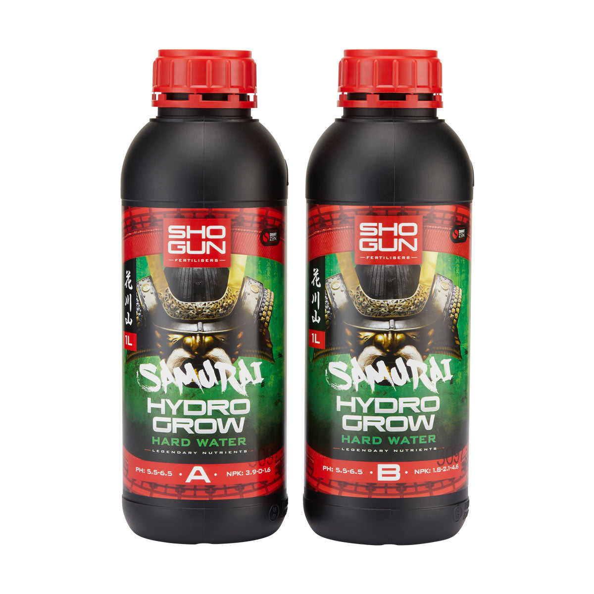 Shogun Samurai Hydro Grow A&B Hard Water 1 litre Part A and Part B