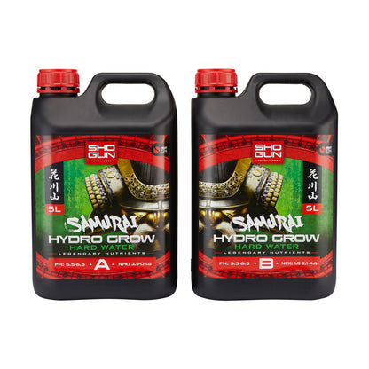 Shogun Samurai Hydro Grow A&B Hard Water 5 litre Part A and Part B