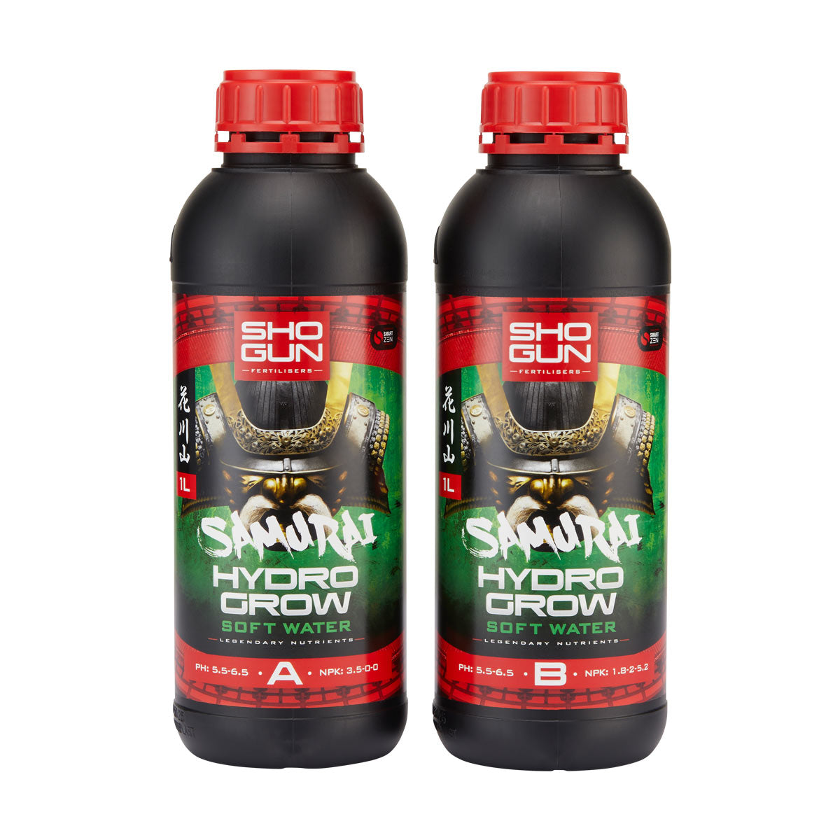 Shogun Samurai Hydro Grow A&B Soft Water 1 litre Part A and Part B