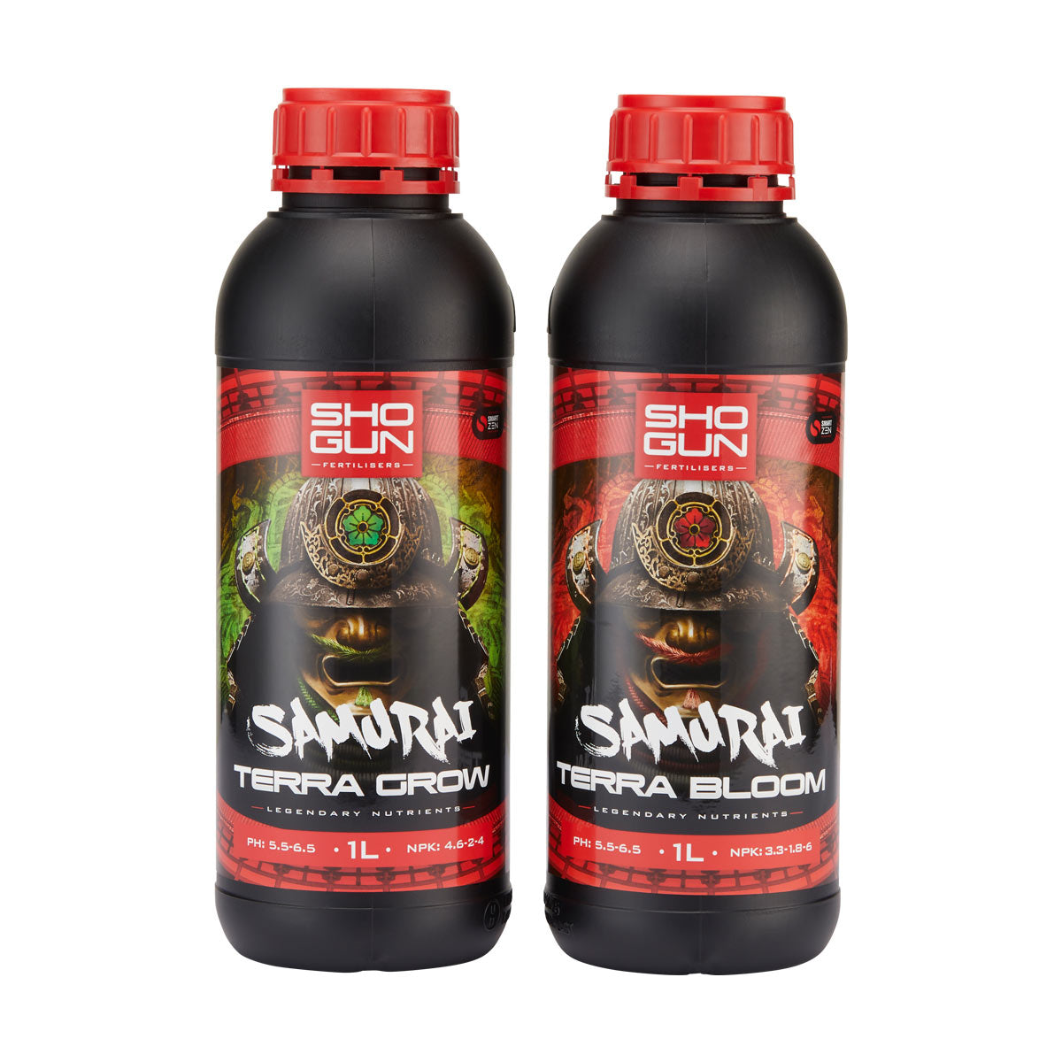 Shogun Samurai Terra Grow and Terra Bloom 1 litre bottles