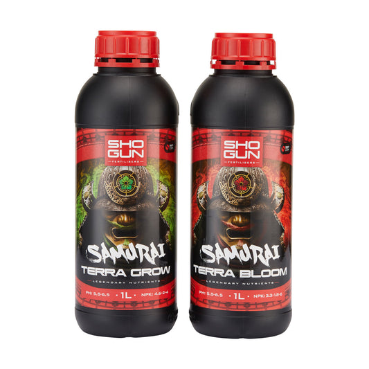 Shogun Samurai Terra Grow and Terra Bloom 1 litre bottles
