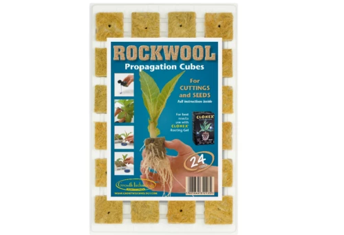 Rockwool Propagation Insert & Trays Starter Plug Seed Cutting Base 24 48 77