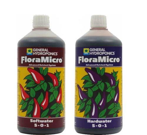 General Hydroponics FLoraMicro Soft Or Hard Water Micro Nutrient Hydroponics