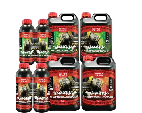 Shogun Samurai Hydro Grow Bloom A&B Hard Water Soft Water Nutrient Hydroponics
