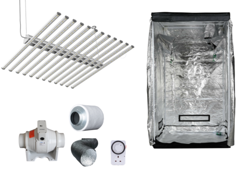 Grow Light Indoor Tent Kit Complete Fan Hydroponics 1.5m 720w Full Spectrium