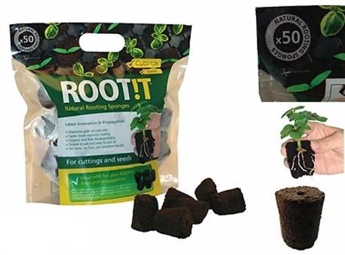ROOT iT Rooting 50 Natural Sponge Cubes Refill Propagation Peat & Bark ROOT!T