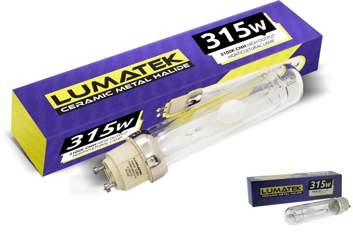 Lumatek 315W 3100k/4200k CMH CDM Ceramic Metal Halide light Bulb Hydroponics