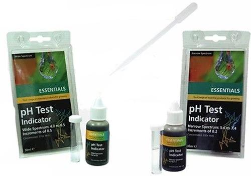 Essentials pH Test Kit Narrow or Wide Spectrum pH Hydroponics Like pH Meter