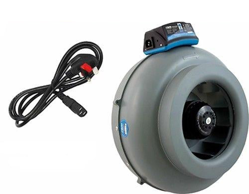 4 5 6 8 10" RAM Inline Tube Duct UK Plug 2m Hydroponics Grow Fan up to 1088m3/hr