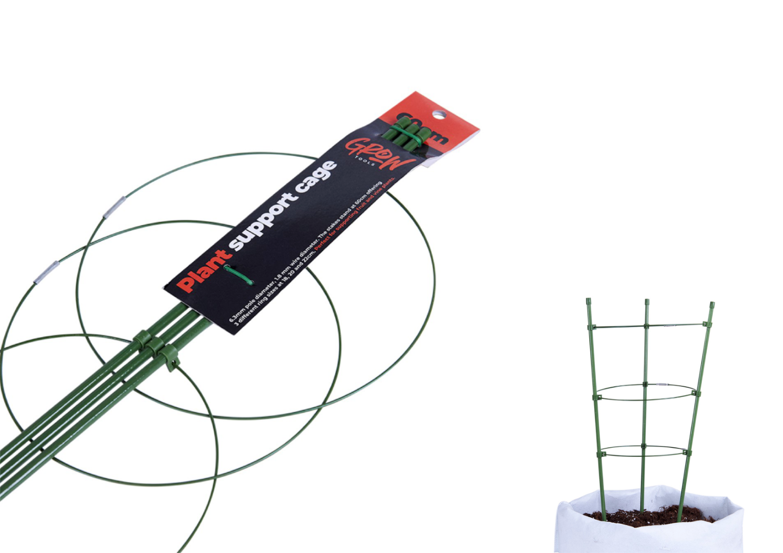 Hydroponics Garden Plant Support Collapsible High Climbing Ring Stakes Sticks