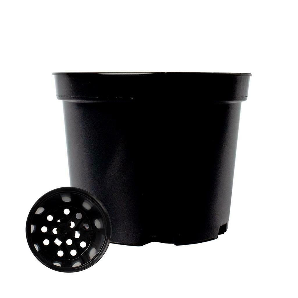 Round Plastic Black Pot