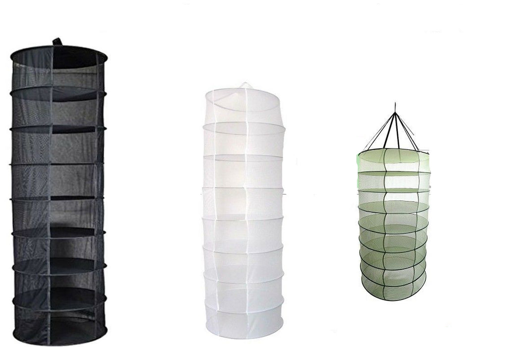 Hanging Dry Rack 8 Tier Hydroponic Grow Tent Herb Bud Plant Clothes Drying Net
