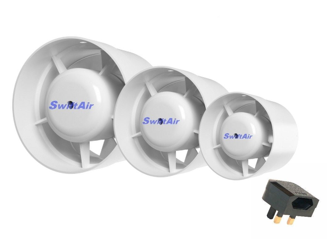 4 5 6 inch In Line Hydroponic Grow Room Air Inlet Tent Carbon Spigot Fan