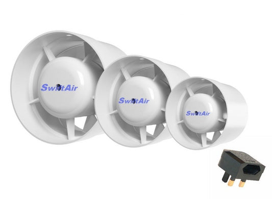 4 5 6 inch In Line Hydroponic Grow Room Air Inlet Tent Carbon Spigot Fan