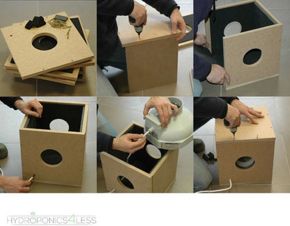 4" 5" 6" 8" 10" 12" Hydroponic Grow Inline Wood Box