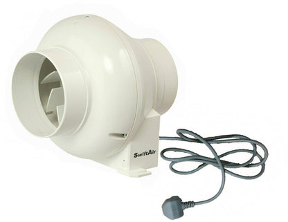 4" Inline Hydroponics Extractor Fan
