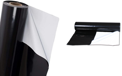 BLACK & WHITE Mylar reflective sheeting 2m wide by 1m to 100m