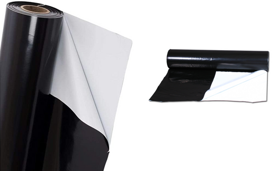 BLACK & WHITE Mylar reflective sheeting 2m wide by 1m to 100m