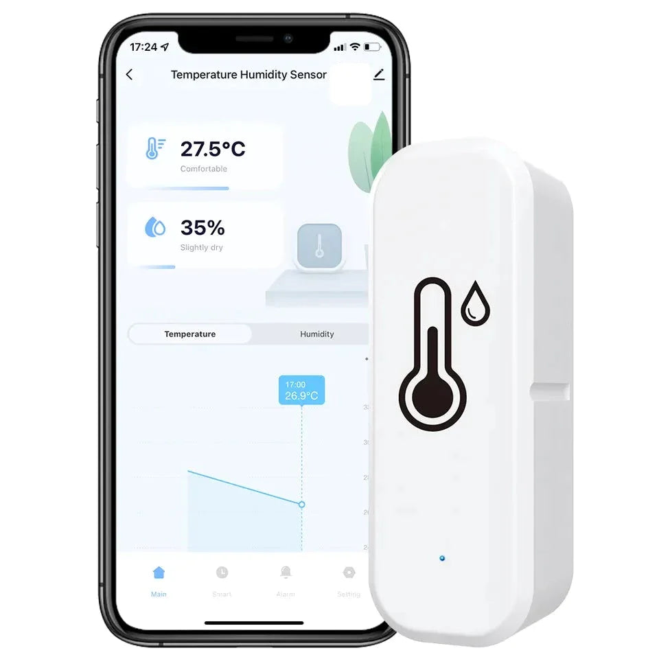 Wifi Temperature & Humidity Sensor SMARTLIFE APP – Hydroponics4less