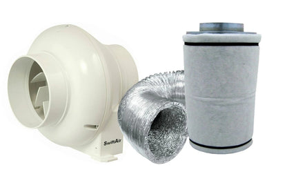 4" Carbon FIlter Tent Extraction Kit Hydroponics