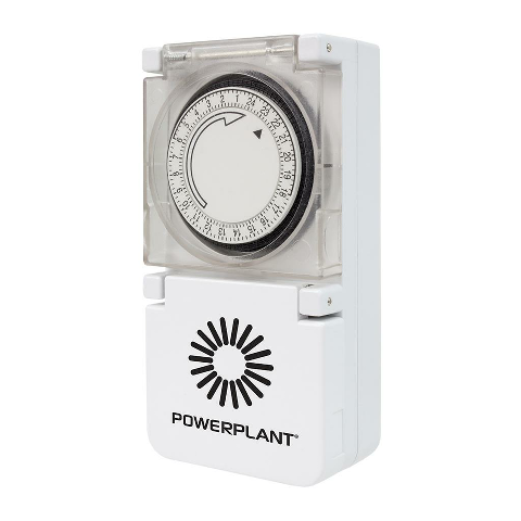PowerPlant Heavy Duty 24 Hour 15 min Hydroponic Grow Light Tent Timer 600w Plug