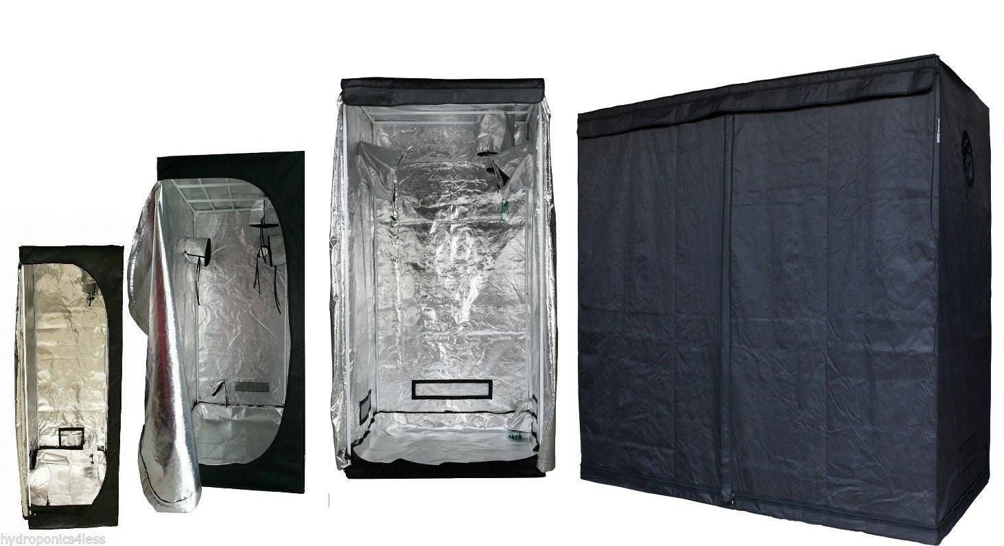 Indoor Portable Grow Tent Green Room Silver Mylar Lined Hydroponics Carbon